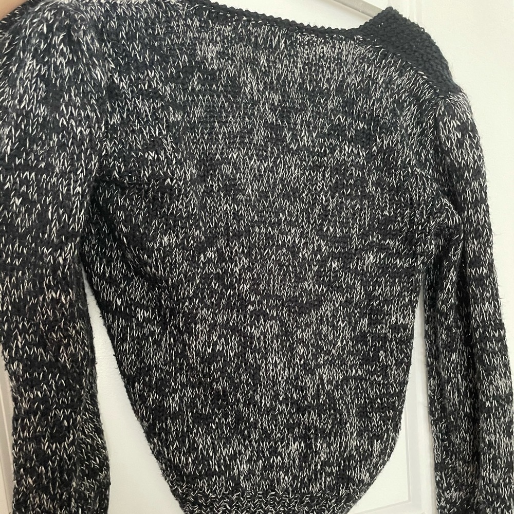 Small black, white, and grey sweater - Picture 2 of 2